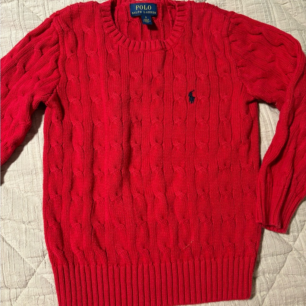 Polo by Ralph Lauren Bright Red Knitwear. EUC. Sz 5